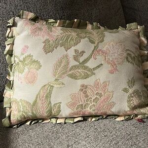 Serendipity Vtg Multicolor Floral Pillow Approx 18”x13” Lot of 2